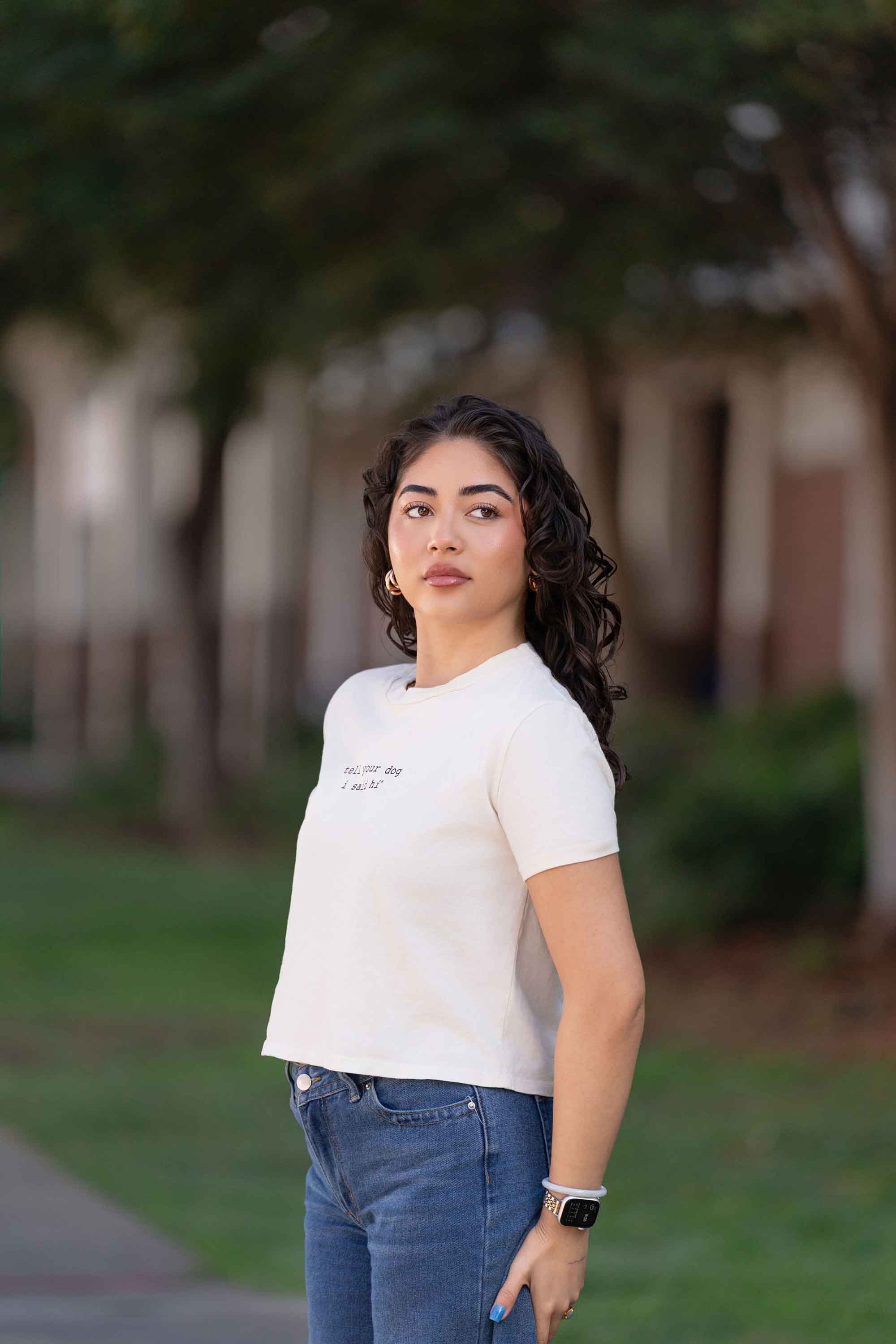 Classic Crop Tee - Bone - Image 4