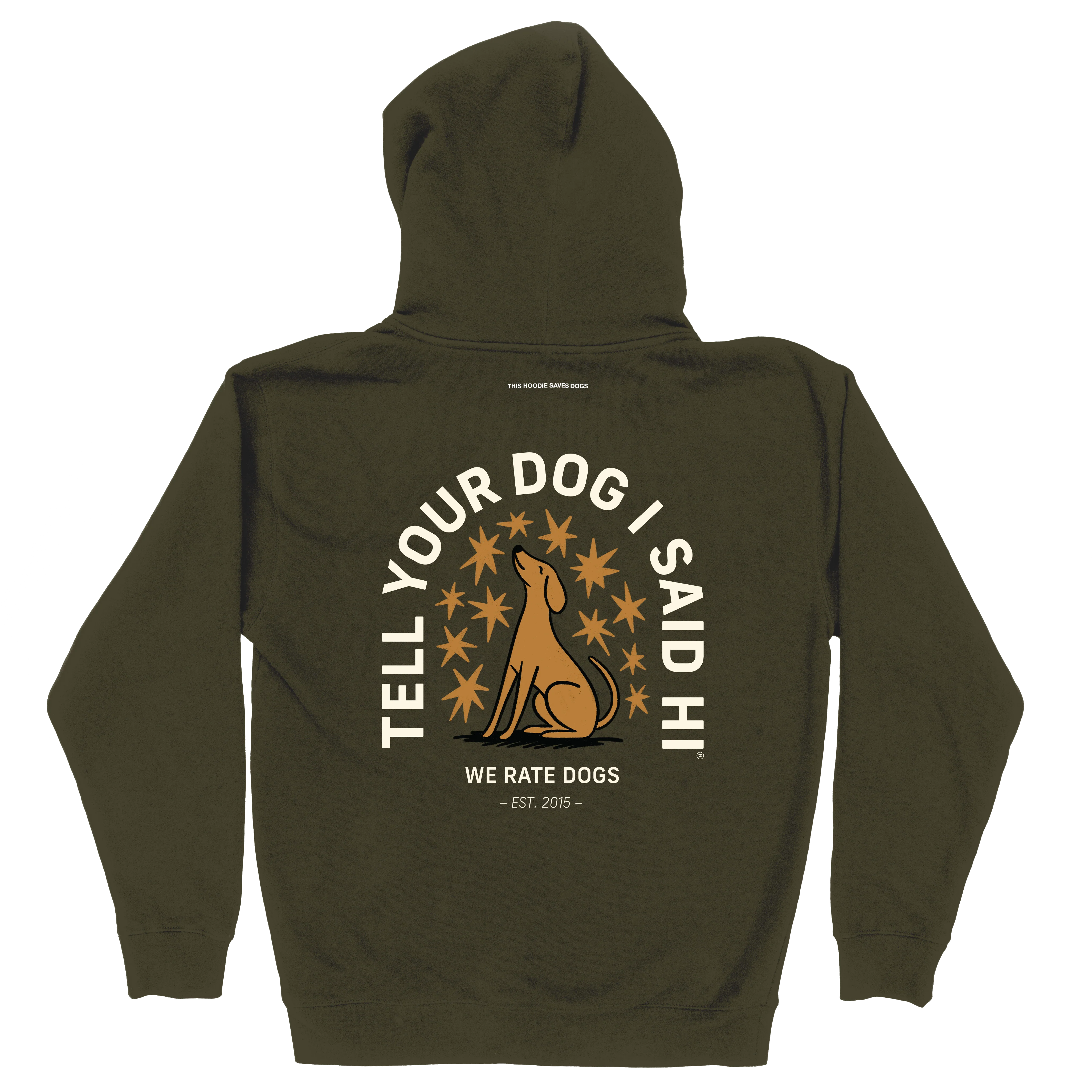 Starry Night Zip Hoodie - Army - Image 3